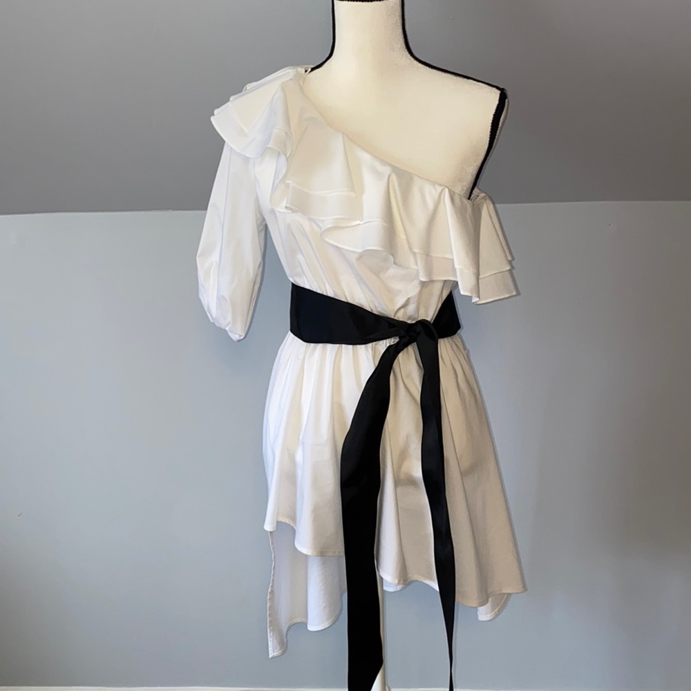 RUFFLE-SLEEVE MAXI TOP